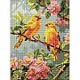 Diamond mosaic "Spring canaries" ©art_selena_ua AMO8164, 30x40 cm