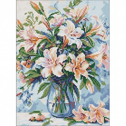 Diamond mosaic "Flower Poem" ©art_selena_ua AMO8150, 30x40 cm