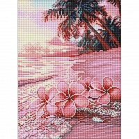 Diamond mosaic "Pink Beach" ©art_selena_ua AMO8222, 30x40 cm