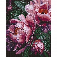 Diamond mosaic "Pink peonies in the rain" ©art_selena_ua AMO8363, 40x50 cm