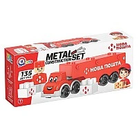 Children's metal construction set "Nova Poshta" 1416TXK, 135 parts