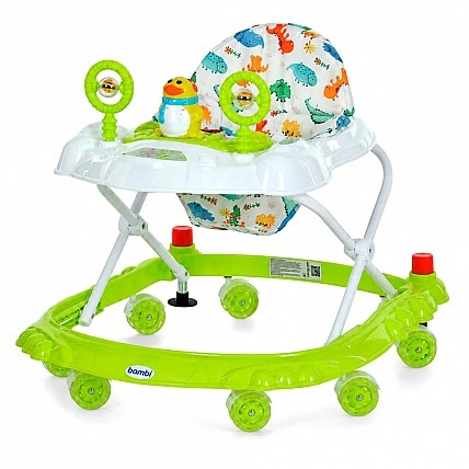 Baby Walker M 3168-1(Green) music and light effects, with stopper