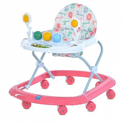 Baby Walker M 5033-1 (Coral) з музикою, колеса 8 штук