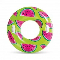 Inflatable circle "Fruit" 56261, 107 cm, with handles Watermelon
