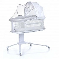Mastela 3328 crib cradle 3 in 1 attachable, music, timer, mosquito net, white