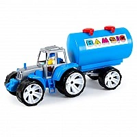 Детская игрушка "Трактор BAMS с прицепом-цистерной" 007/13BMS(Blue) 51х18х24 см