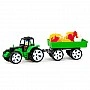 Children's toy "Tractor BAMS Farm" 007/12BMS(Green) with animal figures