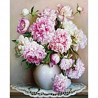 Paint by numbers "Peonies in a Vase" LW3068, 40x50 cm