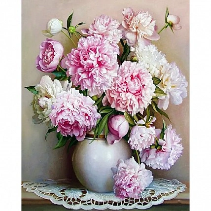 Paint by numbers "Peonies in a Vase" LW3068, 40x50 cm