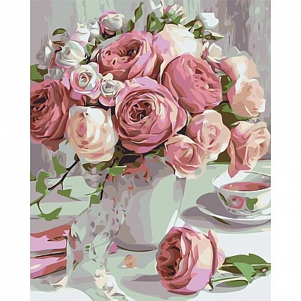 Painting by numbers "Pink Peonies" LW3069, 40x50 cm