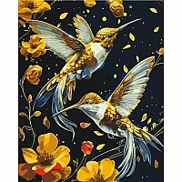 Paint by Numbers "Dance of the Birds" LW30759 with metallic paints 40x50 cm