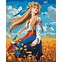 Малюнок за номерами «Дівчина в вишиті сорочки» LW31530 pbn-p 40x50 см
