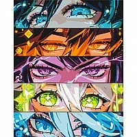 Paint by numbers "Genshin Impact: Eyes" pbn-a LW32140, 40x50 cm