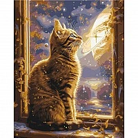 Paint by numbers "Cat in Space" LW3300, 40x50 cm