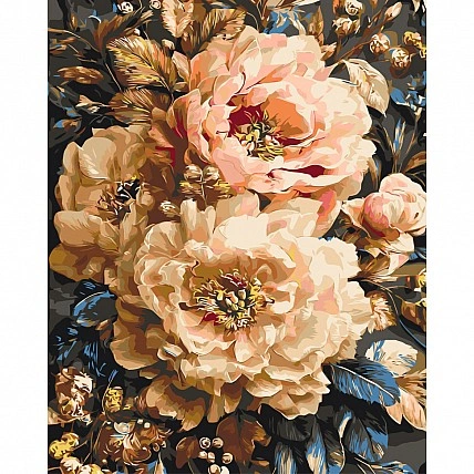 Paint by numbers "Caramel Peonies" LW3330-01, 40x50 cm