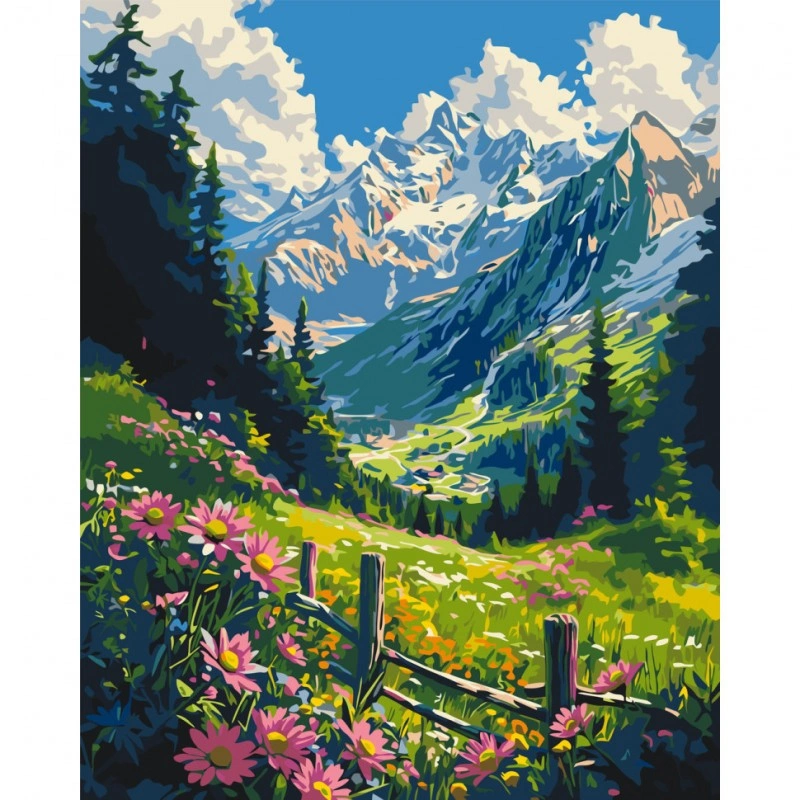 Малювання за номерами «Гірський газон» LW3435, 40x50 см