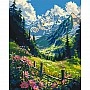 Painting by numbers "Mountain lawn" LW3435, 40x50 cm