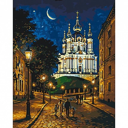 Картина по номерам "Вечерний Киев" LW3473, 40х50 см