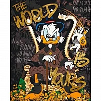 Paint by Numbers "Scrooge McDuck" LW3479 with metallic paints 40x50 cm