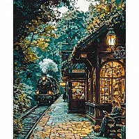 Paint by numbers "Waiting for the Train" LW3494, 40x50 cm
