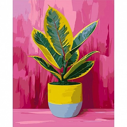 Paint by Numbers "Bright Ficus" LW3536, 40x50 cm