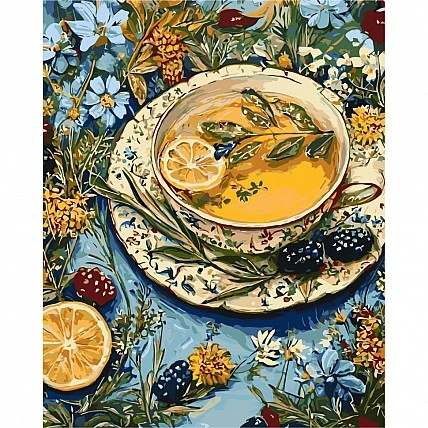Paint by Numbers "Floral Tea" LW3538, 40x50 cm