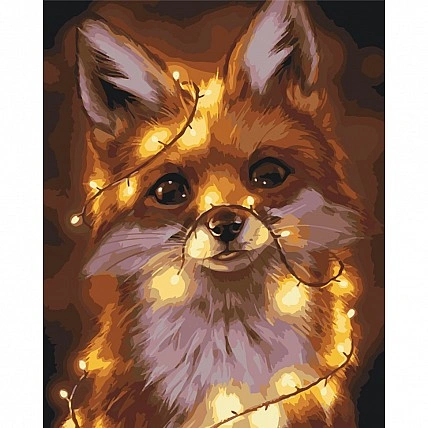 Paint by Numbers "Fox in Garland" LW380, 40x50 cm