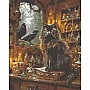 Diamond mosaic "The Black Cat and the Magic of Elixirs" OD3039-01, 40 x 50 cm