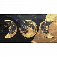 Diamond mosaic "Space. Moon" OD6005, 40x80 cm