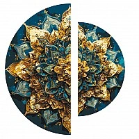 Painting by numbers "Ornament of eternal radiance" OSR1016 with metallic paints 67x67 cm