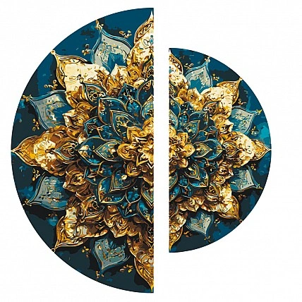 Painting by numbers "Ornament of eternal radiance" OSR1016 with metallic paints 67x67 cm