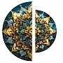 Painting by numbers "Ornament of eternal radiance" OSR1016 with metallic paints 67x67 cm
