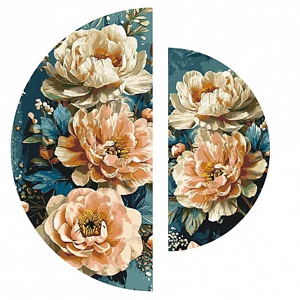 Painting by numbers "Peach Petals" OSR1018 semicircles 67x67 cm