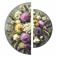 Paint by numbers "Purple Chords of Summer" OSR1019 semicircles 67x67 cm