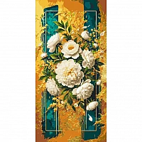 Картина по номерам "Яркие цветы" LW5110 с красками металлик 40х80 см
