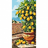 Картина по номерам "Цитрусовое дерево (лимон)" LW5116, 40х80 см