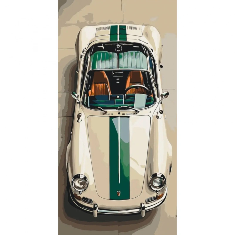 Малювання за номерами «Porsche» LW5127, 40x80 см