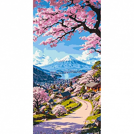 Картина по номерам "Красота японской сакуры" LW5141, 40х80 см