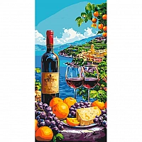 Живопис за номерами «Середземноморський натюрморт» LW5143, 40x80 см