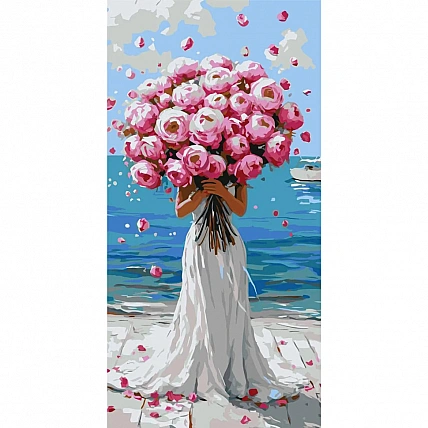 Painting by numbers "Embrace of Roses" LW5152, 40x80 cm
