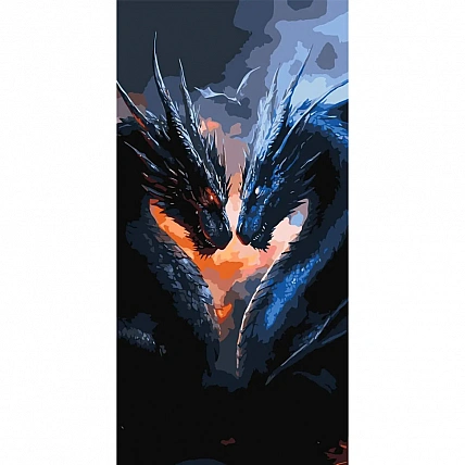 Paint-by-numbers kit "The Power of Dragons: The Fourth Wing" LW5167, 40 x 80 cm