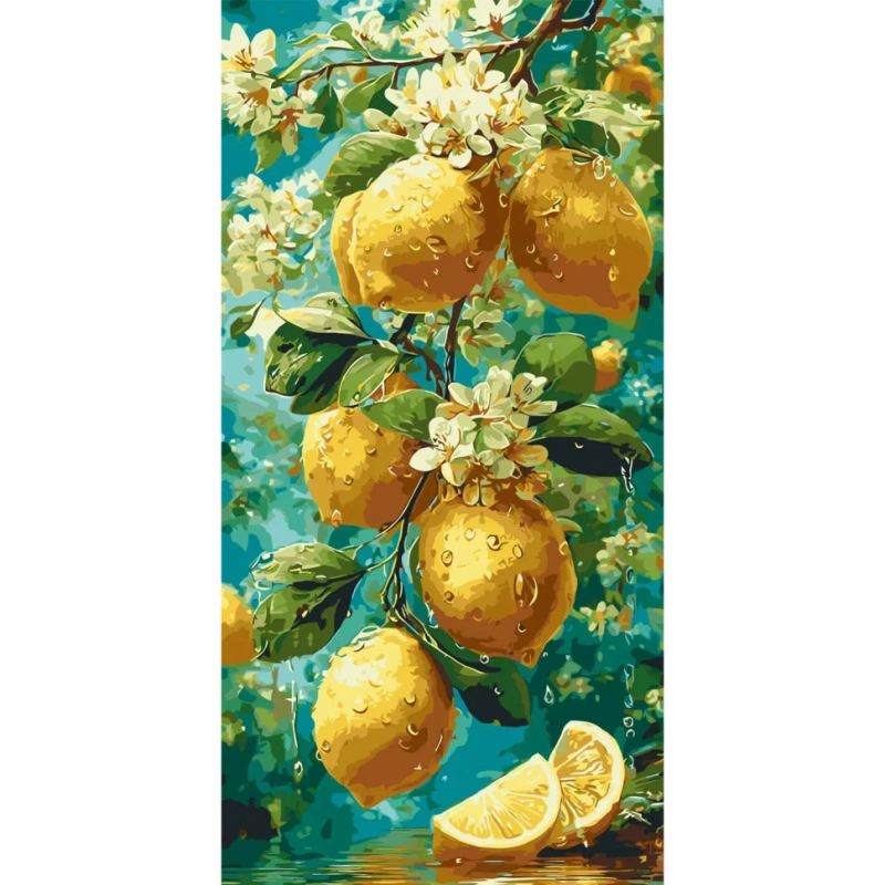 Картина за номерами «Колір лимонного саду» LW5198, 40×80 см