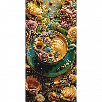 Painting by numbers "Fragrant flowers and coffee" LW5203, 40x80 cm