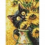 Diamond mosaic "Cat and Sunflowers" AMO20339, 30x40 cm