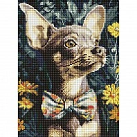 Diamond mosaic "Four-legged gentleman" AMO20390, 30x40 cm