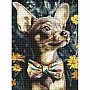 Diamond mosaic "Four-legged gentleman" AMO20390, 30x40 cm