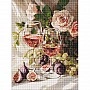 Diamond mosaic "Romantic still life with figs" AMO20391, 30x40 cm