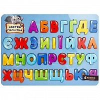 Деревянный пазл-вкладыш "Азбука-синяя" 3240-01-003, 29х39 см