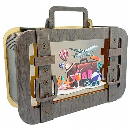 Wooden piggy bank-case "On the sea" 3240-15-006, 24x17 cm