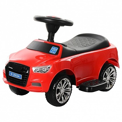 Children's tolocar M 3503A-3 Red, with parental handle
